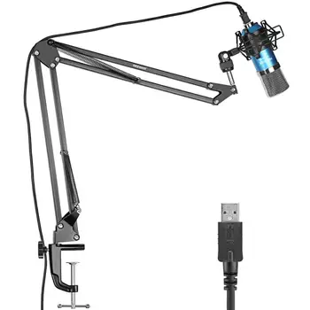 

Neewer NW-7000 USB Studio Condenser Microphone + Adjustable Suspension Scissor Arm Stand/Shock Mount /Table Mounting Clamp Kit
