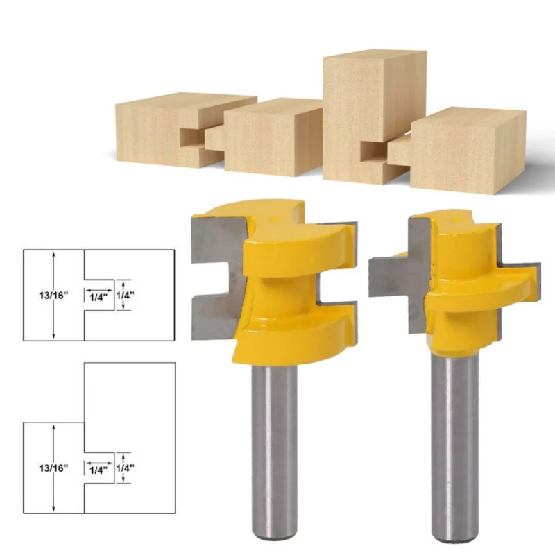2 шт. 8 мм фрезерный набор резцов хвостовик язык и барабанный фрезерный станок набор 3 зубца t-образные аксессуары из дерева Деревообрабатывающие инструменты