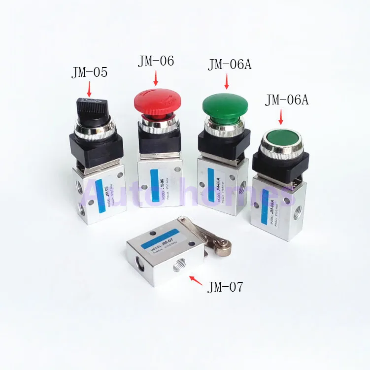 Interruptor Pneumático Jm05 06 06a 07 07a Polegada Posição Vias Válvula Mecânica Manual do ar