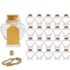Pieces Heart Shaped Small Glass jars with Cork Lids, Glass Favor Jars for Wedding Decoration, DIY, Home, Party Favors 1
