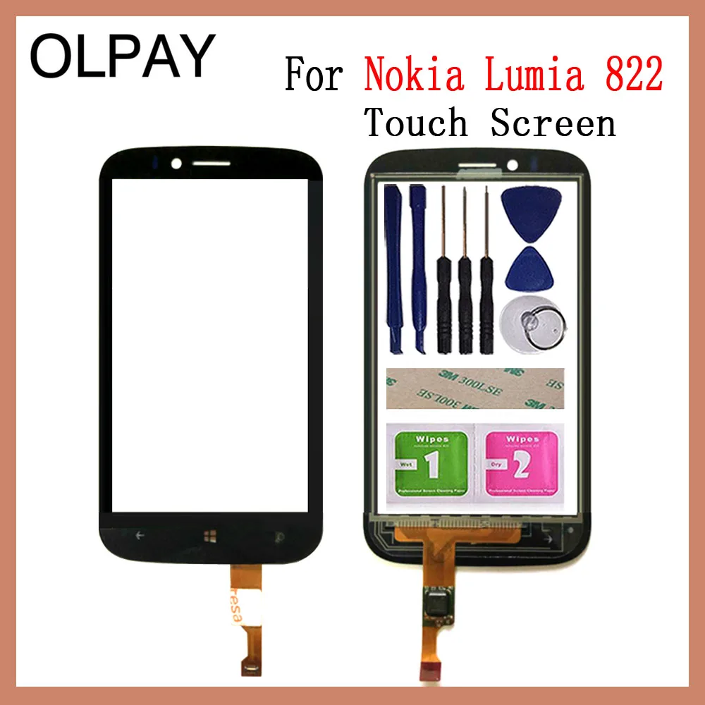 4.3" inch Mobile Phone Touch Screen Digitizer For Nokia Lumia 822 N822 Touch Glass Sensor Replacement Parts