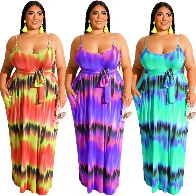 tie dye sundress plus size