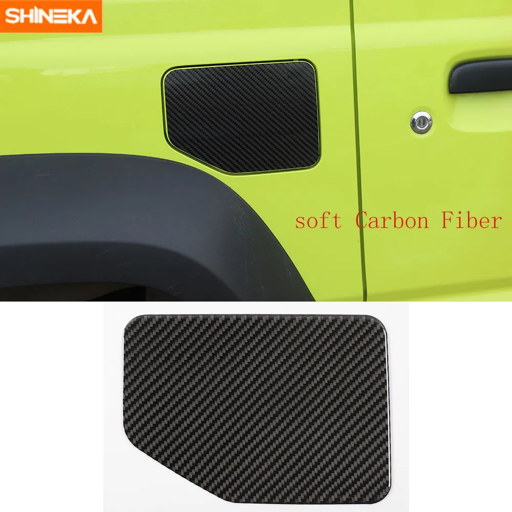  Soft Carbon Fiber Gas Cap Fuel Filler Door Gas Tank