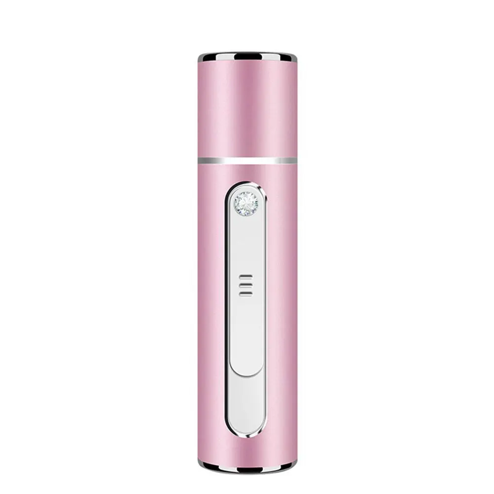 USB перезаряжаемая портативная бутылочка-распылитель для лица 30 мл нано отпариватель для лица увлажняющий небулайзер для кожи инструменты для ухода за лицом красота - Цвет: Pink