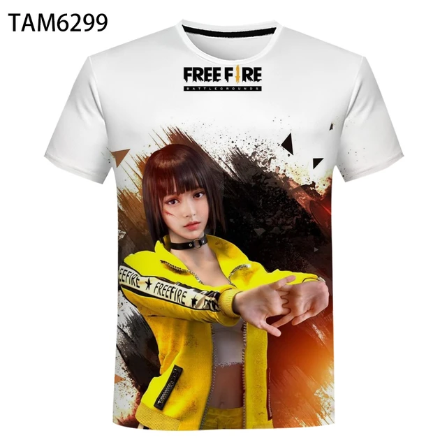 Camisa Camiseta Free Fire Gamer Esport Personalizada Infantil