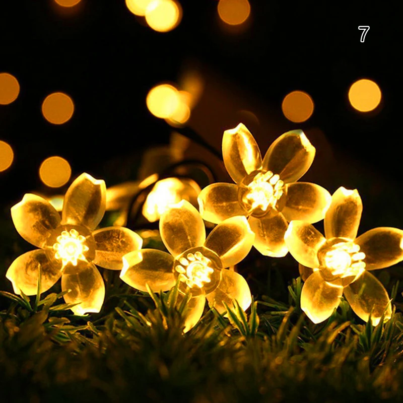Гирлянды на солнечной энергии 20 Led открытый Солнечный свет строка светильник 8