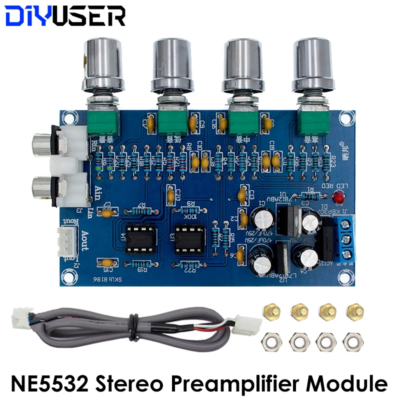 XH-M164 NE5532 Stereo Pre-усилитель предусилитель Tone Board Audio 4 усилитель каналов Module 4CH Control