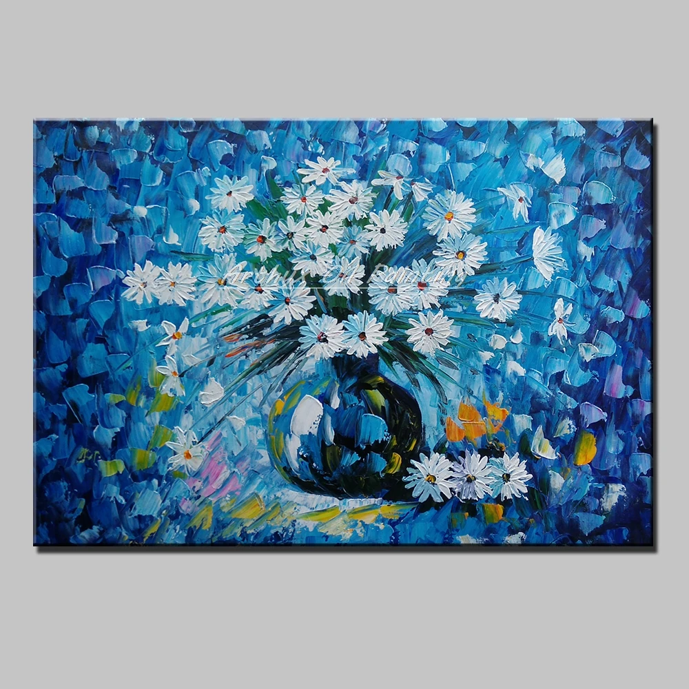 

Arthyx Handpainted Modern Abstract Flower Oil Painting On Canvas,Wall Art For Living Room,Home Decor Unique Gift Artwork Picture