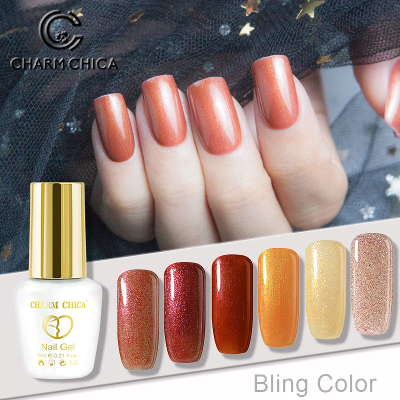 CHARM CHICA Uv лак для ногтей отмачиваемый Гель белый синий зеленый блестящий Esmalte