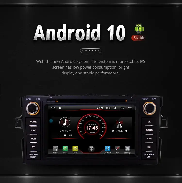 LJDA 2 Din Android 10 автомобильный dvd-плеер для Toyota AURIS 2008 2009 2010 2011 Wifi gps навигация Радио 2G оперативная память четырехъядерный мультимедиа