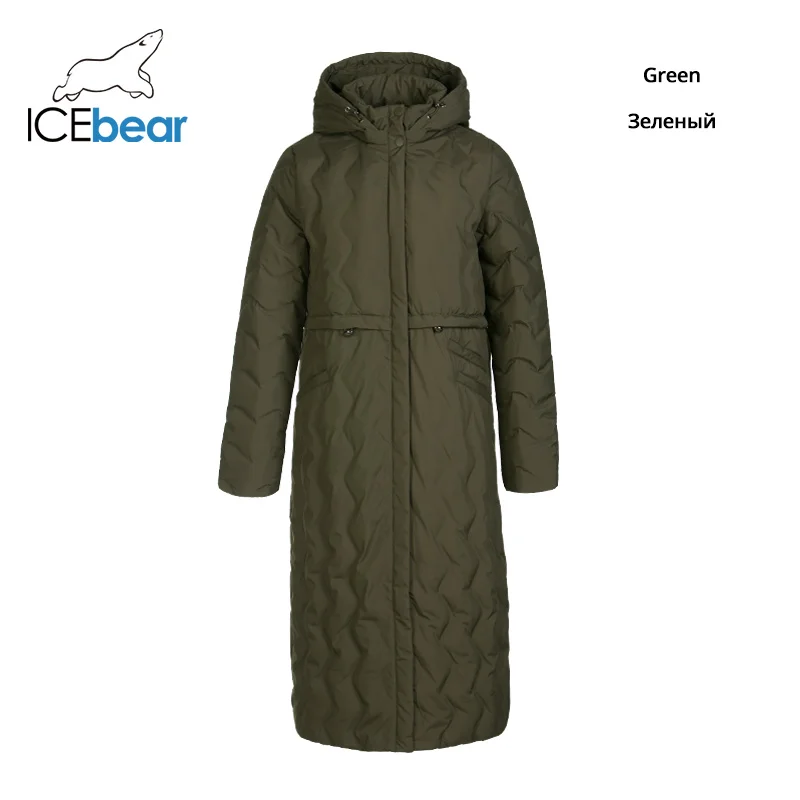 ICEbear зимний длинный женский пуховик модная теплая Женская одежда с капюшоном Брендовая женская одежда GN418305P - Цвет: 8500