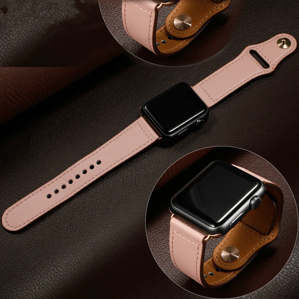 Кожаный ремешок для Apple Watch 5 4 42 мм/38 мм Iwatch 44 мм/40 длина браслета | Наручные часы