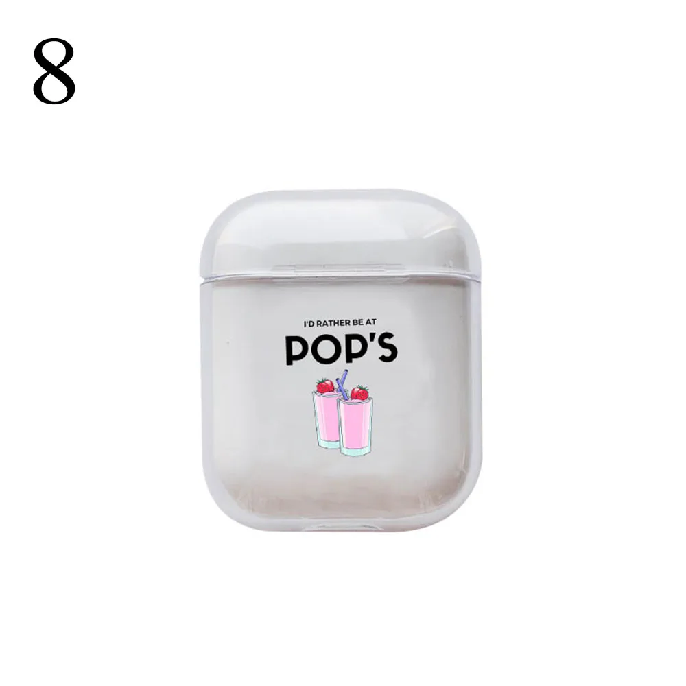 8 1 шт. милый прозрачный жесткий чехол для Apple Airpods 2 Чехол модные аксессуары для наушников Защитный чехол airpod для air pods чехол - Цвет: 8