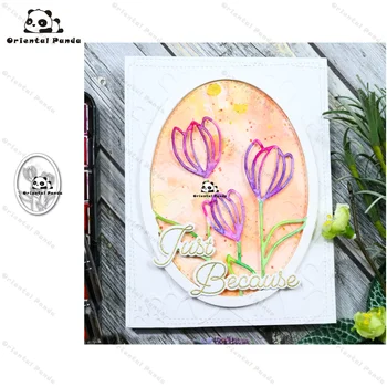 

New Dies For 2020 Tulips Metal Cutting Dies diy Dies photo album cutting dies Scrapbooking Stencil Die Cuts Card Making