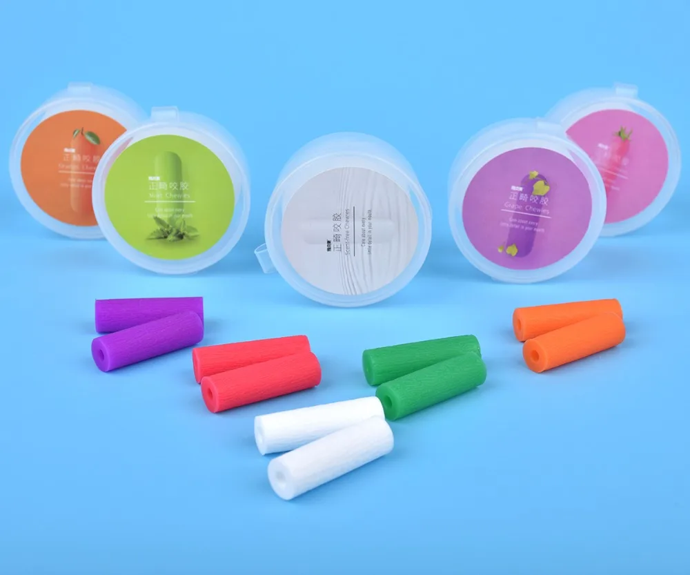 Y-Kelin Kieferorthopädische Chewies 5er Farbpack Silikon-Zahnstift Biss Fruchtgeschmack Aligner-Chewie-Boxen 10 Stück - Image 2