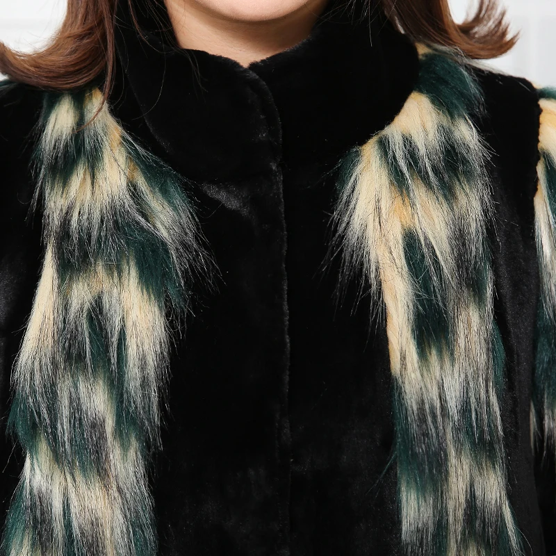Nerazzurri высококачественные зимние длинные пальто из искусственного меха в цветных блоках полосатый пушистое Пальто Дизайнерские Роскошные Большие размеры Женская мода 5xl 6xl 7xl шуба из искусственного меха экошуба