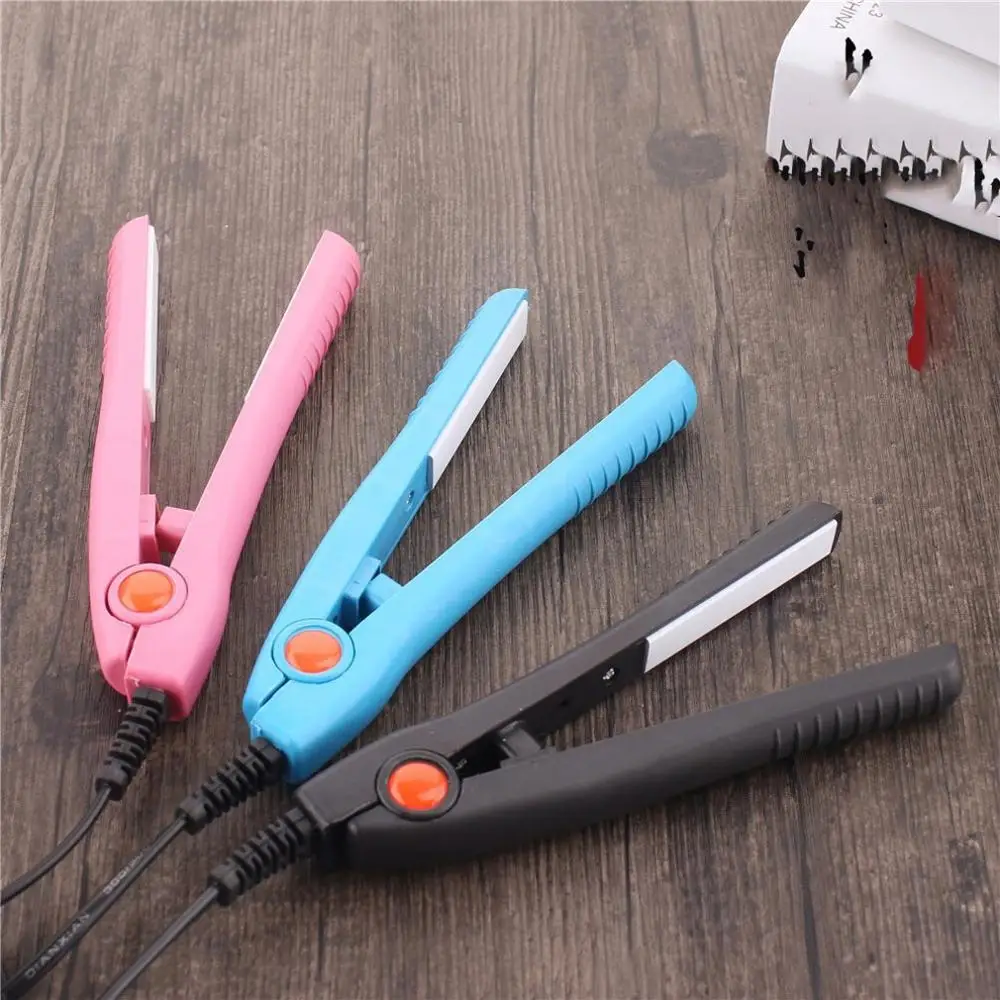 

2020 Mini Ceramic Hair Straightener Ion Perm Portable Electric Splint Liuhai Clip Straightening Plate Profession