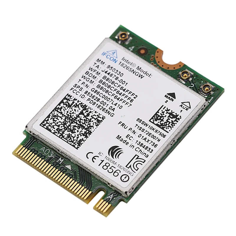 AAAJ-трехдиапазонный беспроводной-AC 2,4G/5G BT 4,2 для Intel 18265NGW Bluetooth 4,2 wifi модуль 867 Мбит/с wifi карта для ThinkPad T470 T570 T