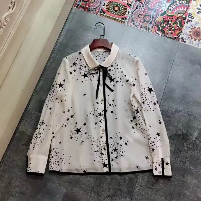 AH12382, модные женские блузки и рубашки,, Подиумные, Роскошные, известный бренд, Европейский дизайн, вечерние, стильная женская одежда