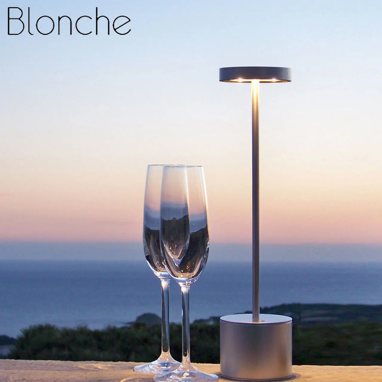 Portable Bar Table Lamps Restaurant Bedroom Desk Light Fixtures Led USB Chargeable Battery Bedroom Office Stand Light Home Decor