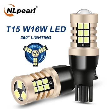 

NLpearl 2x Signal Lamp T15 W16W LED Bulbs Super Bright 21SMD 2835 Chip 921 912 W16W LED Car Backup Reverse Lights Red White 12V