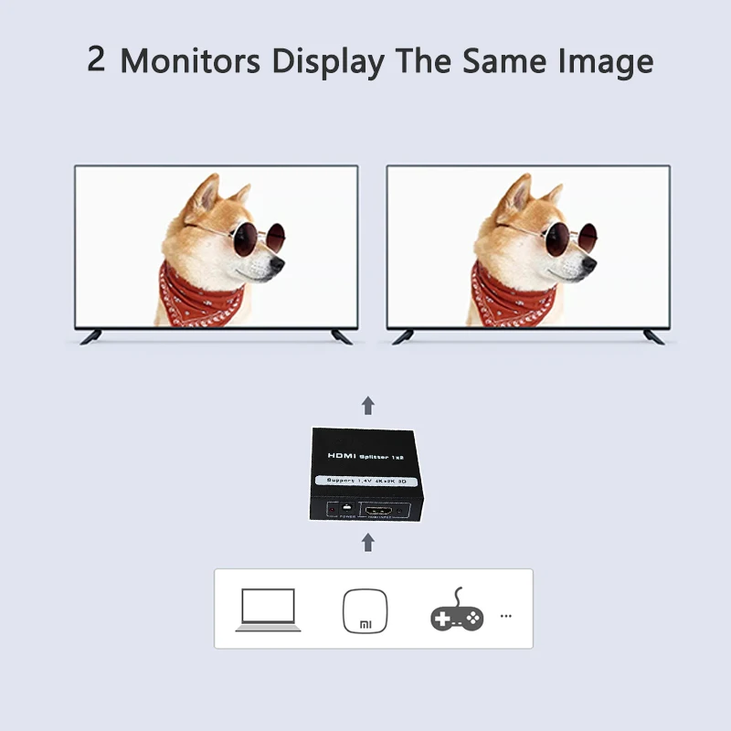 HDMI сплиттер 1 × 2 4K 3D 1080p в out конвертер UHD втулка ретранслятора двойные фотографии
