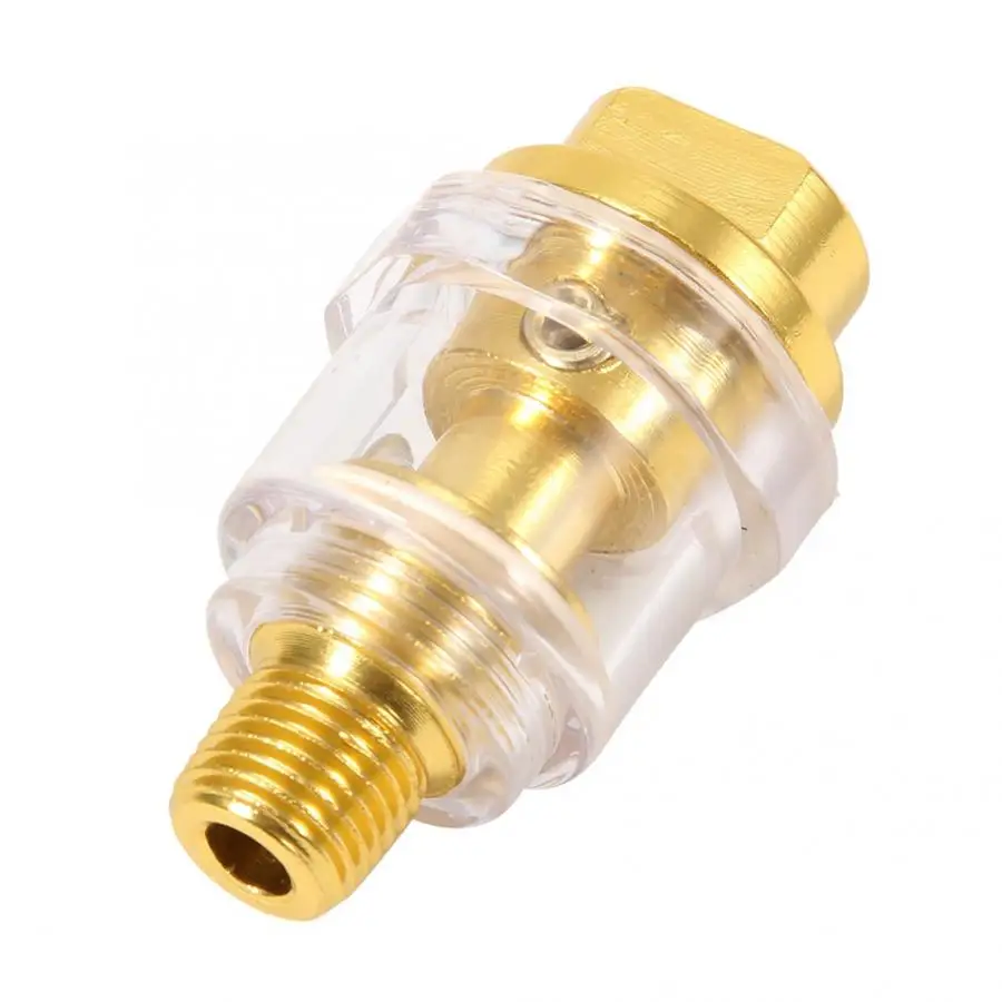 Мойка высокого давления для автомобилей профессиональная 1/4in NPT мини в линии масленка лубрикатор Золотой Цвет Медь пневматический инструмент