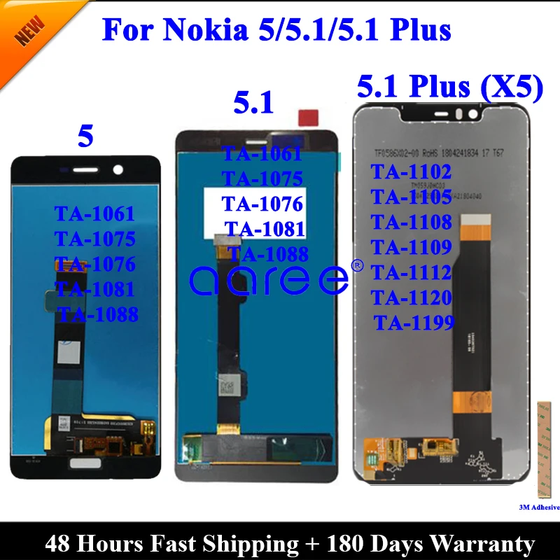 ЖК-экран для Nokia 5 1 Plus ЖК-дисплей сенсорный дигитайзер в сборе | Мобильные телефоны