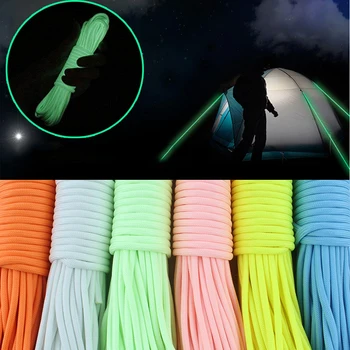 

31m Glow In the Dark Reflective Paracord 9 Strands 5 colors available Survival Parachute Cord Camping Equipment