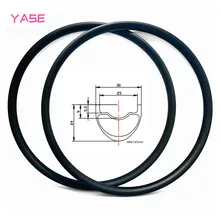 YASE 29er carbon mtb disc rim 30x24mm symmetry tubeless bicycle wheel carbon disc mtb rims ERD 597mm 320g