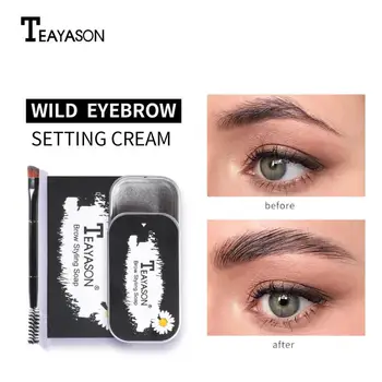 

1Pcs Lasting Eyebrow Setting Gel Waterproof Eyebrow Tint Pomade Cosmetics 3D Feathery Brows Makeup Balm Styling Brows Soap Kit