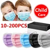 10-200pcs Disposable Child Kids Black Filter Protective masks Children security protection face mask mascarillas ninos mask 1