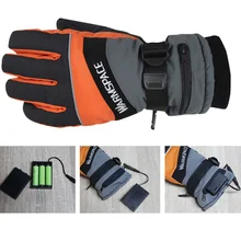 1 пара зимняя грелка для рук Электрические теплые перчатки водонепроницаемые теплые перчаток питание для езды на лыжах Glovesn