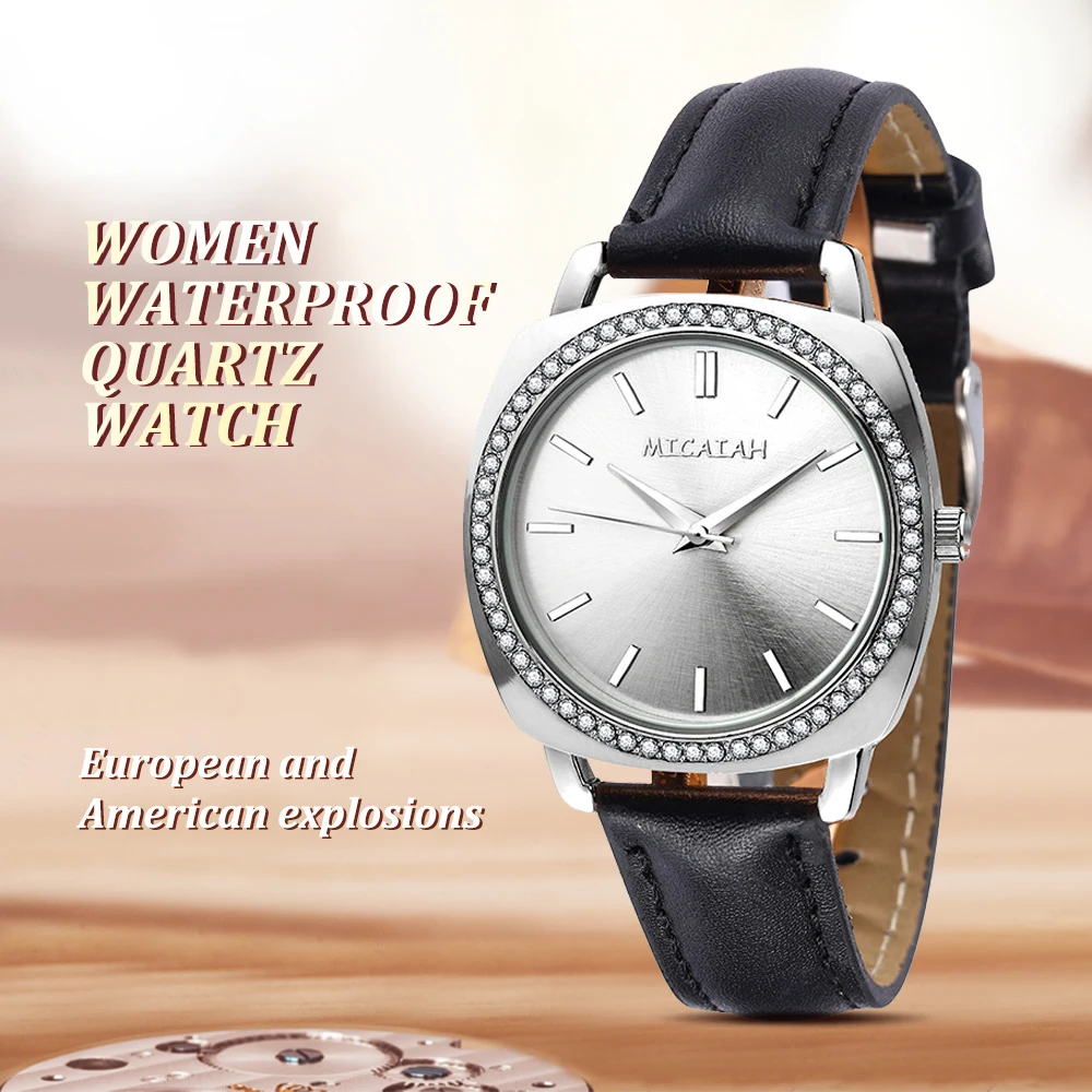 Женский топ стиль часы алмаз квадратный чехол Роскошные Montre Femme платье