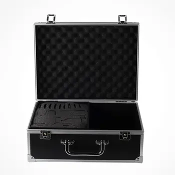 

Case Aluminium Alloy + Leather Professional Suitcase Microblading Kit Empty Carry Box Tattoo Equipment with Lock