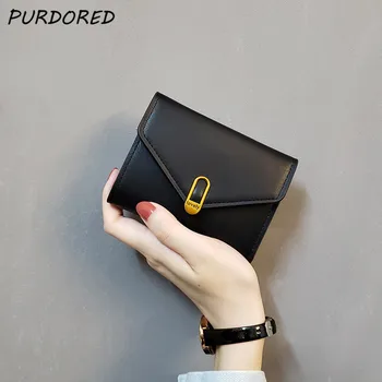 

PURDORED 1 Pc Fashion Women Card Holder PU Leather Short Wallet Bank Credit Cards Case Lady Female Mini Cards Wallet Tarjetero