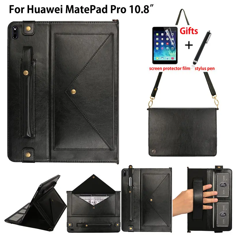 Чехол книжка для Huawei Matepad Pro 10 8 Женский чехол с держателем карандашей и подставкой