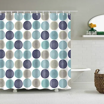 

Wall Hanging Shower Curtain Bath Screens Geometric Bathroom Waterproof Bath Screens Christmas Decor