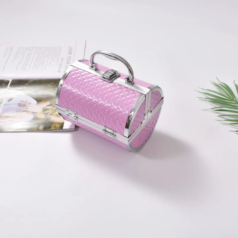 wenjie brother pillow design Aluminium alloy Make up Box Makeup Case Beauty Case Cosmetic Bag Multi Tiers Lockable Jewelry Box