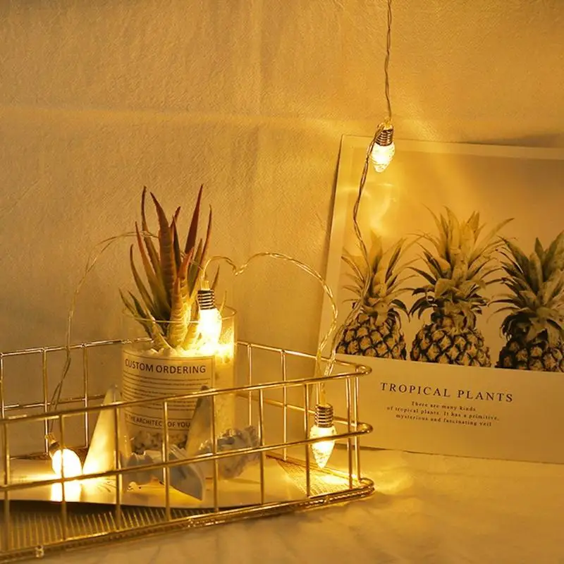 20 LED Fairy Lighting Strings 4m Mini Light Pinecone Shape Garland Christmas Outdoor Household Decoration Lighting