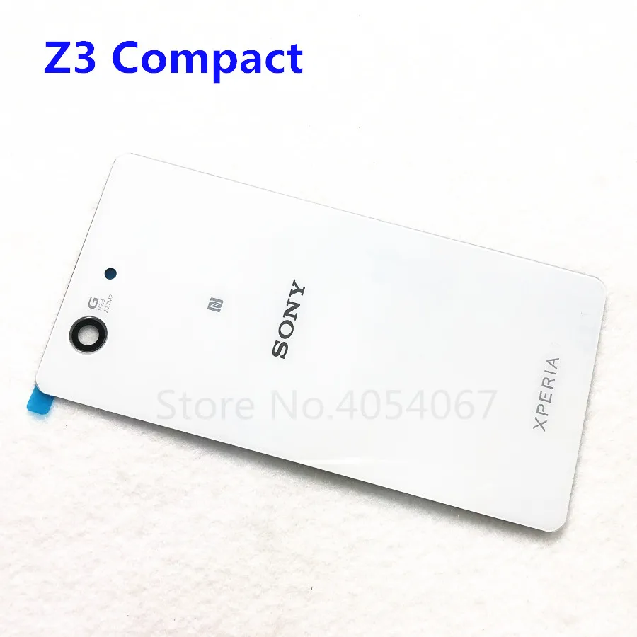 Задняя стеклянная Задняя панель для телефона батарея Дверь для Sony Xperia Z3 Compact mini D5803 D5833 M55W запасные части задняя дверь Чехол - Цвет: Z3 Compact white