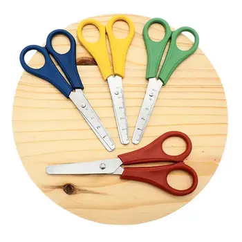 

1PC Student Aafety Scissors prevent Hand injury DIY photo plastic Student Scissors/Paper-cutting Handmade Scissors
