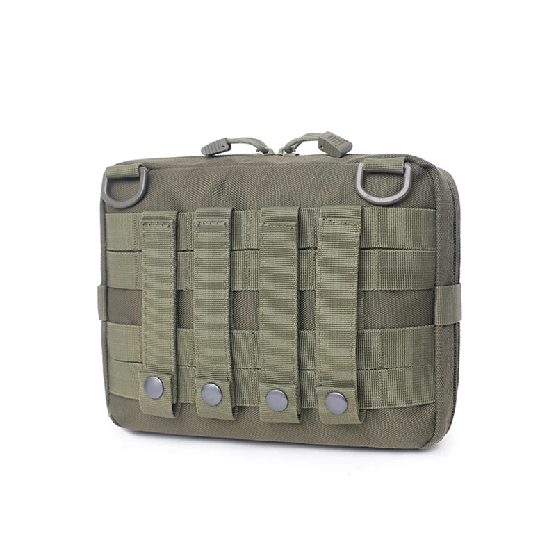 Green Сумка Molle, нейлоновая, черная, тактическая, большая, подсумок, органайзер, универсальный, для телефона, медик, поясная сумка, EDC, Molle, сумки - Цвет: Green