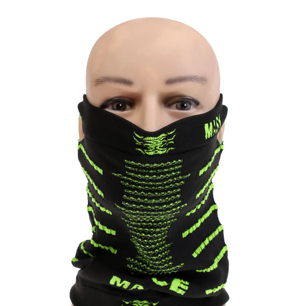Black and Green as Открытый Половина лица маска шарф Велоспорт Головные уборы Мотоцикл Зимние виды спорта лыж - Цвет: Black and Green as