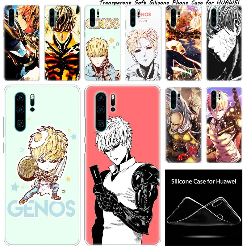 Роскошный силиконовый чехол аниме One Punch Man Genos для Huawei NOVA 3 3i 5 5i P20 P30 Pro P9 P10 P8 Lite 2017 P