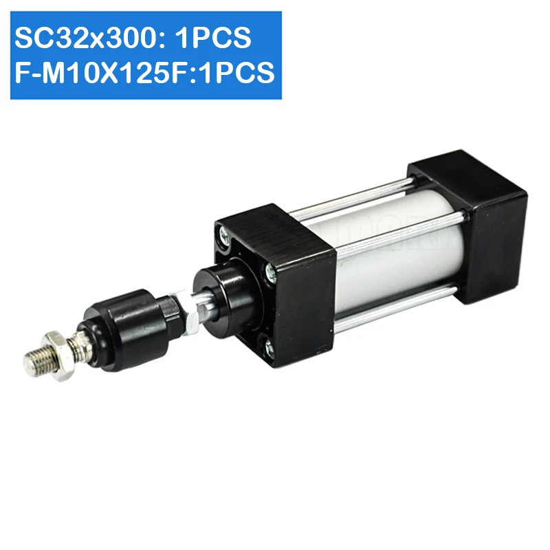SC32x300 стандартный воздушный цилиндр, диаметр 32 мм ход 300 однополюсный двойного действия пневматический цилиндр магнит - Цвет: F-M10X125F
