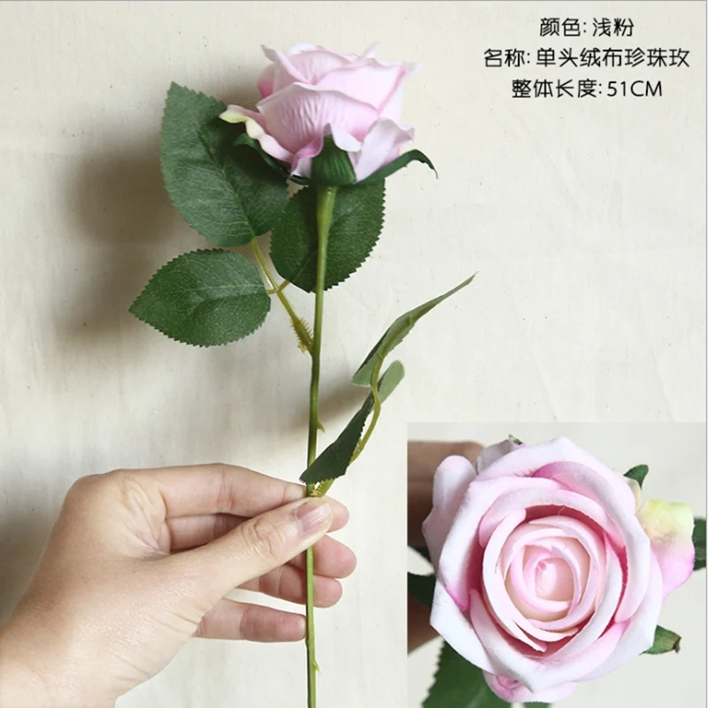 10PC 인공 장미 꽃다발 꽃병 홈 장식 액세서리 Diy 사진 소품 꽃꽂이 식탁 크리스마스