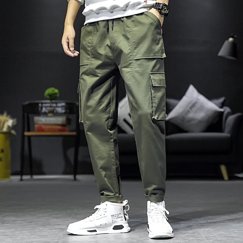 

MEN'S Overalls 2019 Autumn New Style Korean-style Trend Versatile Straight-leg Pants Loose-Fit Popular Brand Sports Casual Trous