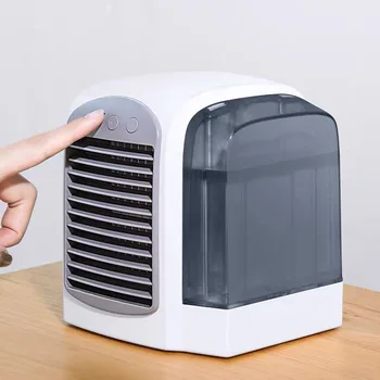 

Mini Portable Air Conditioner Cooled Water Fan USB Handheld Fan Water Fan Portable Air Conditioning Fan Office Desktop-Grey