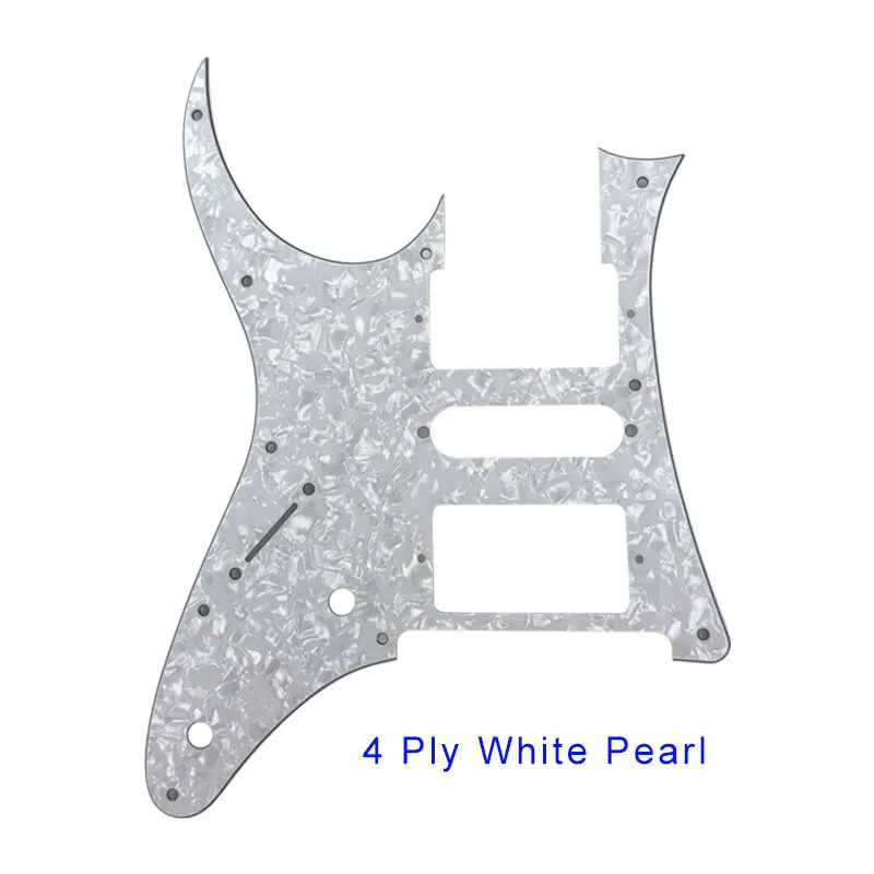 4 Ply White Pearl Pleroo гитарные части для левшей MIJ Ibanez RG2550Z гитарная накладка Humbucker HSH звукосниматель царапина пластина с 10 винты для отверстий - Цвет: 4 Ply White Pearl